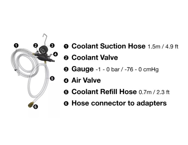 RADIATOR COOLANT VACUUM REFILL KIT FOR MG