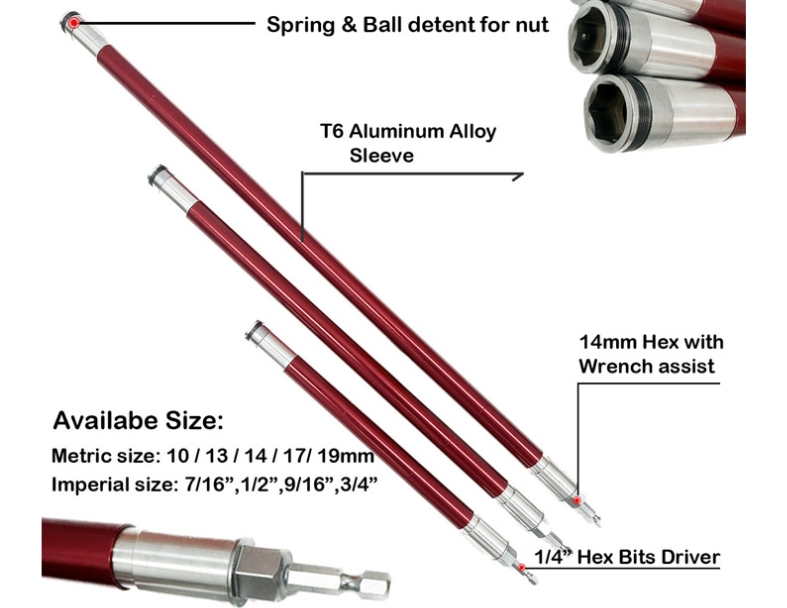 Long Bolt Hollow Shaft Long Extension Bar