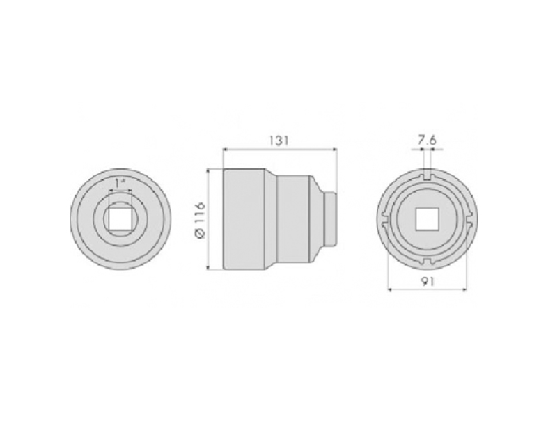 TOOTHED KEY FOR HUBS - SCANIA (1" DR.) 